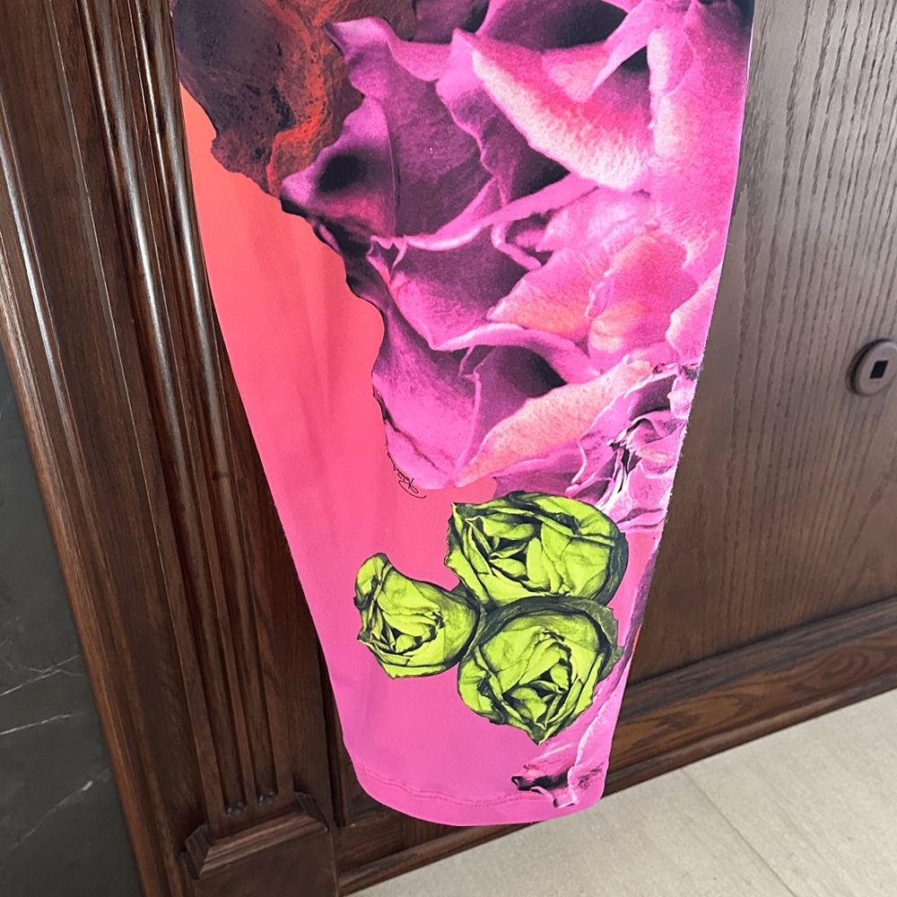 Vintage Roberto Cavalli Vibrant Orange and Pink Women's Dress - Picture 3 of 7